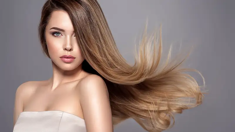 Beautiful maintained hair color showing vibrant healthy highlights
